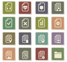 documents icon set