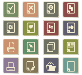 documents icon set