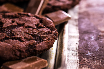 Round chocolate cookies
