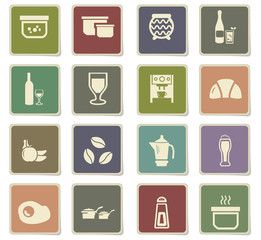 food and kitchen icon set