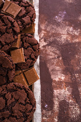 Round chocolate cookies