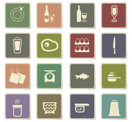 food and kitchen icon set