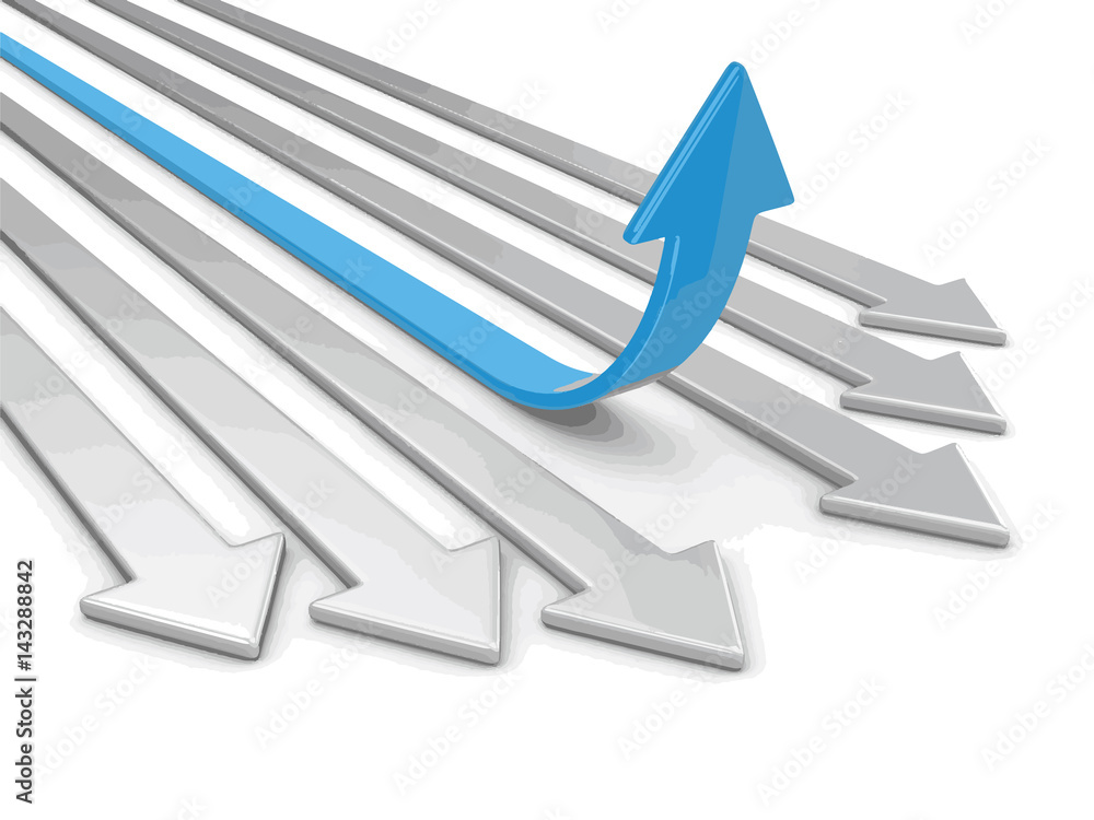 Poster arrow up. image with clipping path