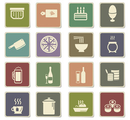 food and kitchen icon set