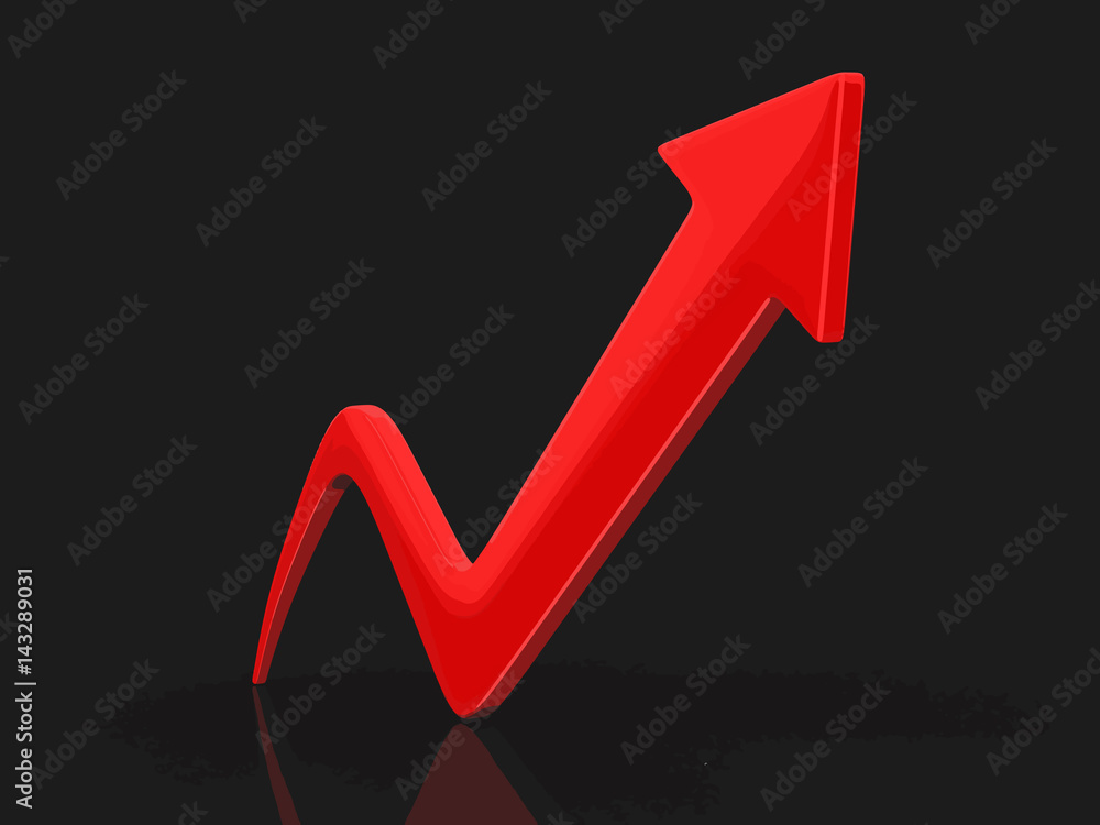 Poster arrow up. image with clipping path