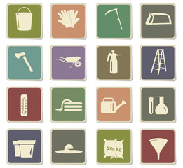 Naklejka premium garden tools icon set
