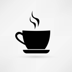 Coffee cup vector icon.