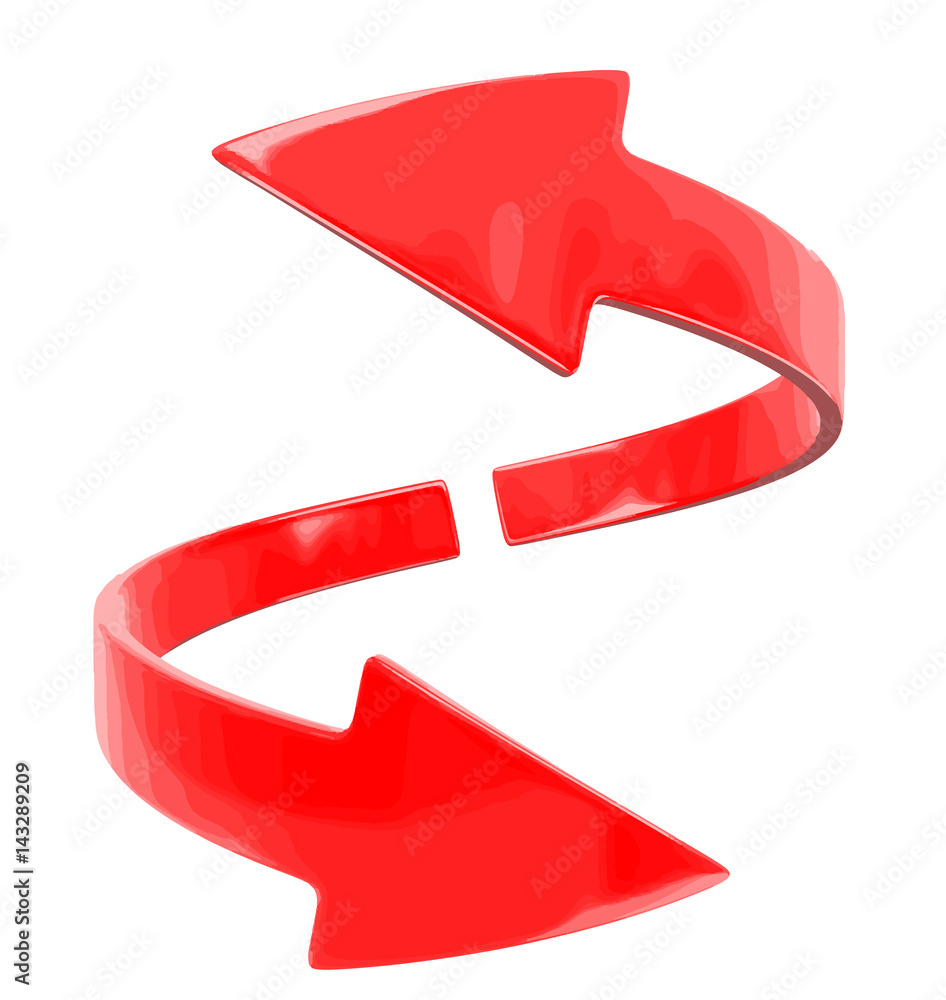 Poster two arrows. image with clipping path