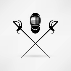 fencing icon, vector design