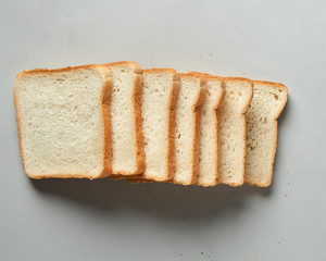 Fresh toasts of bread