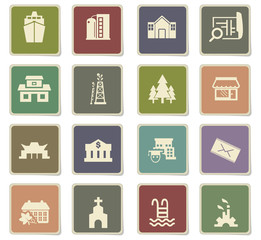 infrastructure icon set