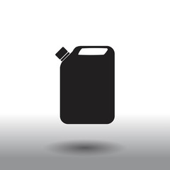 Jerrycan oil. vector icon