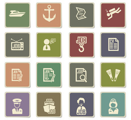 job search icon set