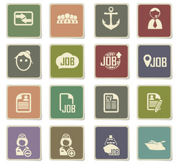 job search icon set