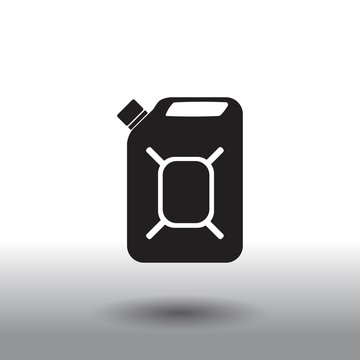 Jerrycan oil. vector icon