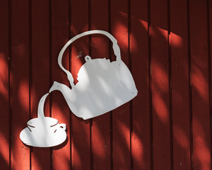 Sign with coffee pot and cup