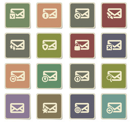 mail and envelope icon set