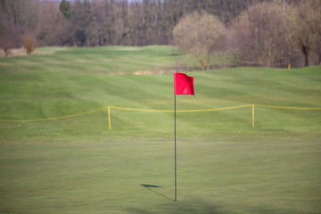 Obraz premium golf tee flag
