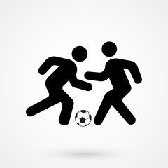 Soccer Playing icon vector