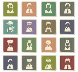 profession icon set