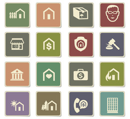 real estate icon set