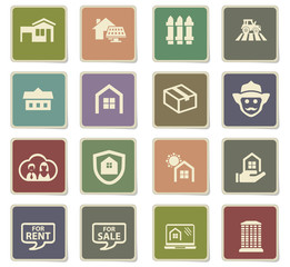real estate icon set