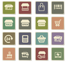 shop icon set
