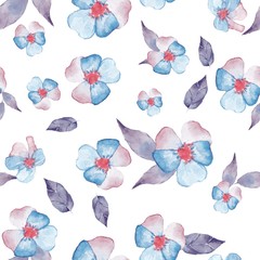 Watercolor floral seamless pattern