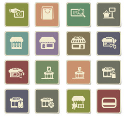 shop icon set