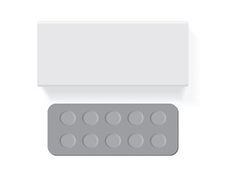 package with medicines for your design and logo. It is easy to change the color of the box. EPS10