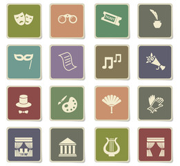 theater icon set
