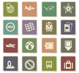 travel icon set