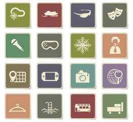 travel icon set