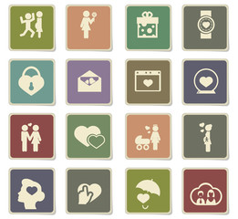valentine day icon set