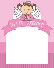 my first communion. Space for text