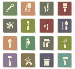 work tools icon set