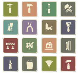 work tools icon set