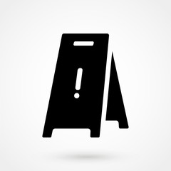 Wet floor warning sign.