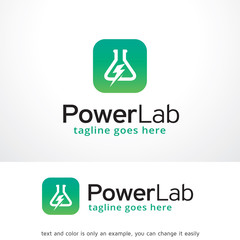 Power Lab Logo Template Design Vector, Emblem, Design Concept, Creative Symbol, Icon