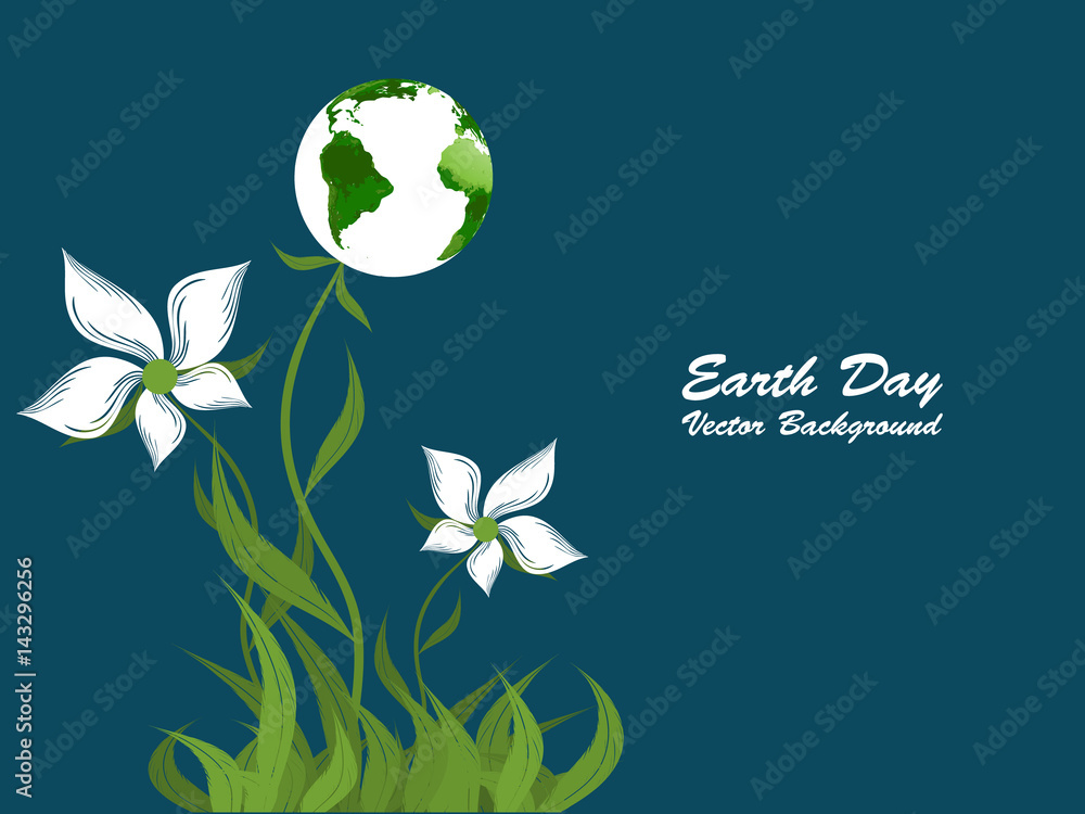 Poster earth day vector background. backdrop for april event. elements for your design. eps10