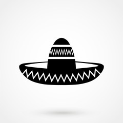 Sombrero Mexican hat flat icon for apps and websites