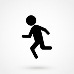 Fototapeta na wymiar Running man icon isolated on white background, Vector art.