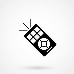 TV remote control flat icon for apps and websites