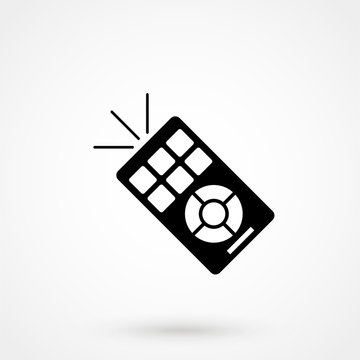 recommend clip art: TV remote control flat icon for apps and websites