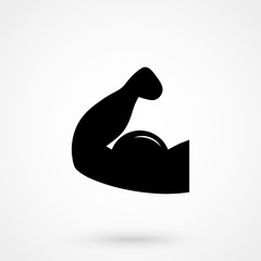 muscle icon in a simple style isolated on background.