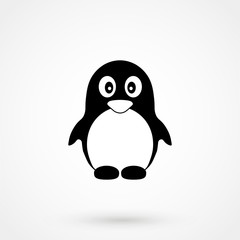 Penguin egg symbol icon or logo template