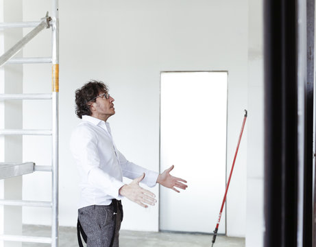 Architect at construction site