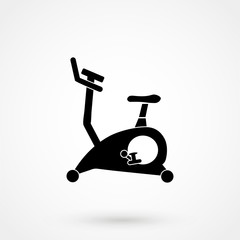 Exercise bike icon.