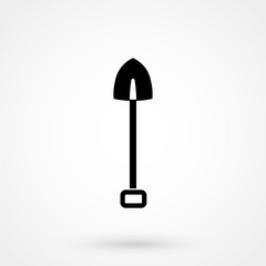 shovel icon Vector Illustration on the white background.