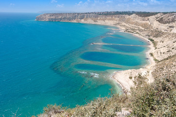 Fototapeta na wymiar Beautiful Mediterranean Sea landscape in Cyprus